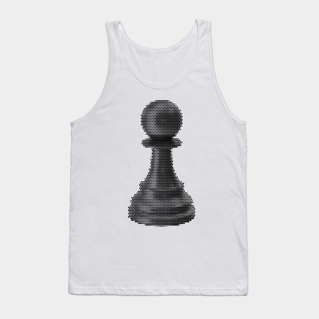 Black And Green Pattern Chessboard Piece Tank Top by BraaiNinja